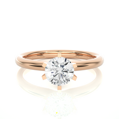 14K rose gold ring with 1.18ct natural diamond