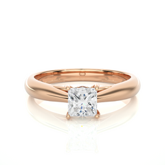 14K rose gold ring with 0.8ct natural diamond