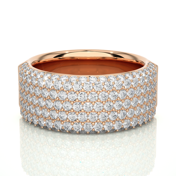 Elegant 14K Rose Gold Diamond Ring with 1.93ct Natural Diamond.