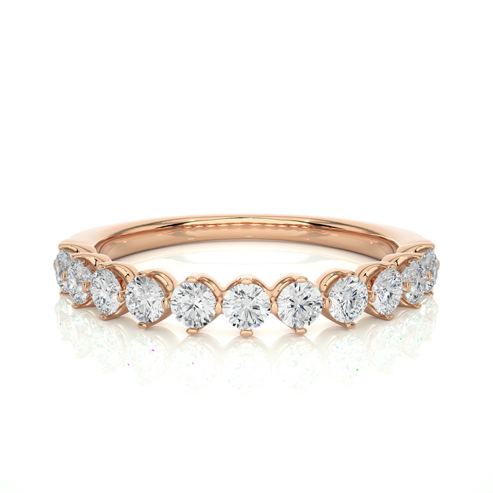 Elegant 14K Rose Gold Diamond Ring with 0.57ct Natural Diamond.