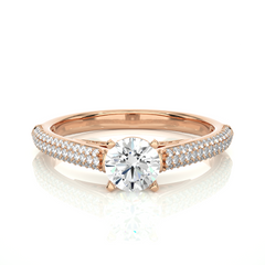 14K rose gold ring with 0.928ct natural diamond