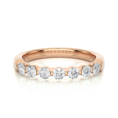 14K Rose Gold 0.52ct Natural Diamond Ring