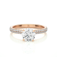 14K rose gold ring with 1.14ct natural diamond