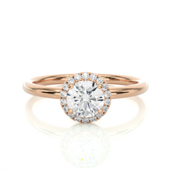 14K rose gold ring with 0.5ct natural diamond
