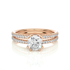 14K rose gold ring with 1.32ct natural diamond