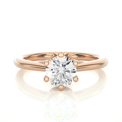 14K rose gold ring with 1.05ct natural diamond