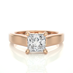 14K rose gold ring with 1.35ct natural diamond