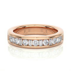 Elegant 14K Rose Gold Diamond Ring with 0.52ct Natural Diamond