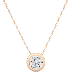14K rose Gold 1.08 ct Natural Diamond Pendant