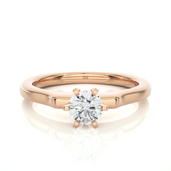 14K rose gold ring with 0.47ct natural diamond