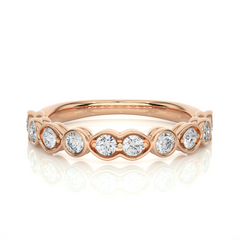 14K Rose Gold 0.66ct Natural Diamond Ring