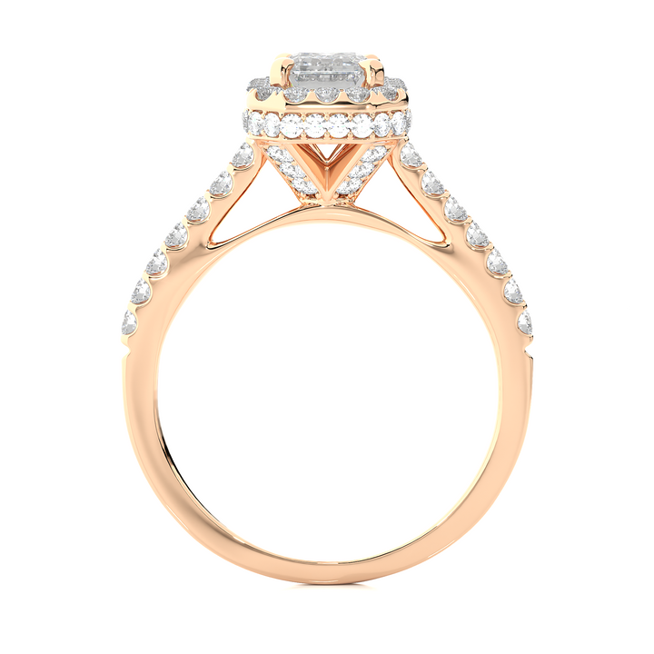 Stunning 14K Rose Gold Diamond Ring with 1.44ct Natural Diamond.