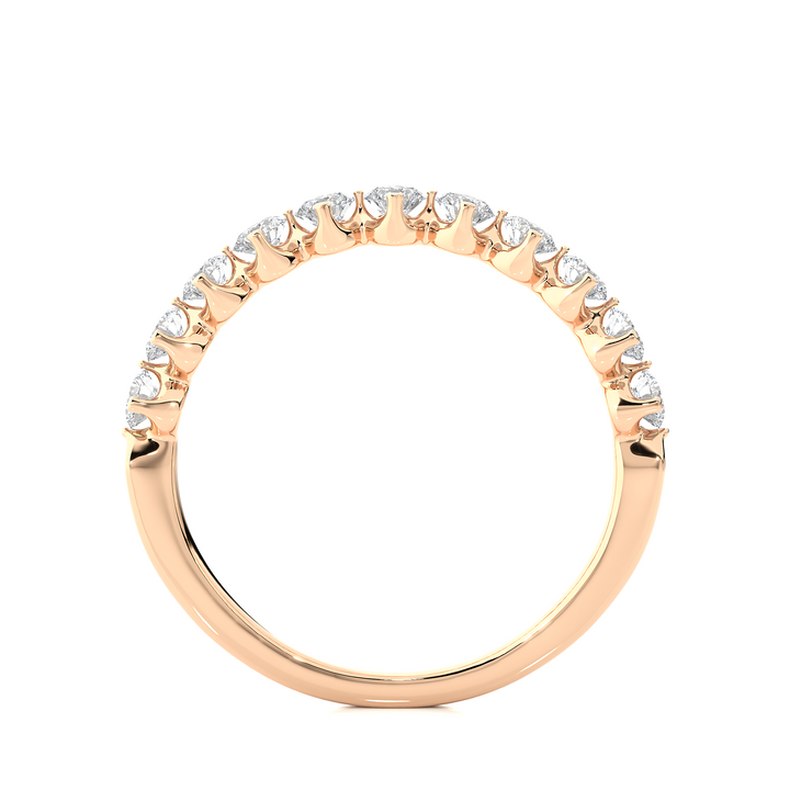 Elegant 14K Rose Gold Diamond Ring with 0.57ct Natural Diamond.