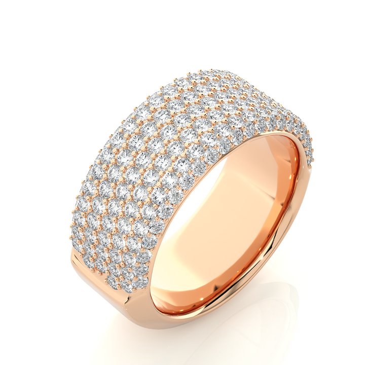 Elegant 14K Rose Gold Diamond Ring with 1.93ct Natural Diamond.
