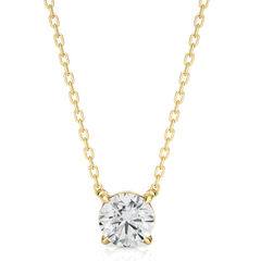 14K yellow Gold 1.03 ct Natural Diamond Pendant
