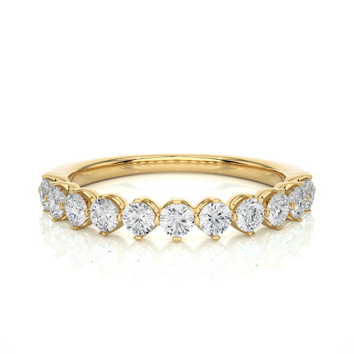 Classic 14K Yellow Gold Diamond Ring with 0.57ct Natural Diamond.