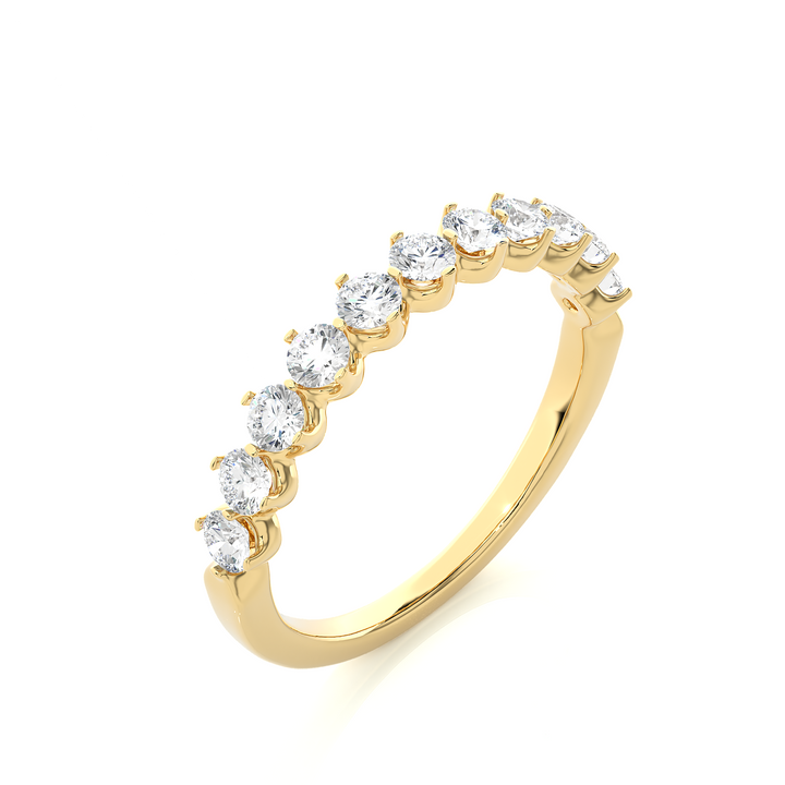Classic 14K Yellow Gold Diamond Ring with 0.57ct Natural Diamond.