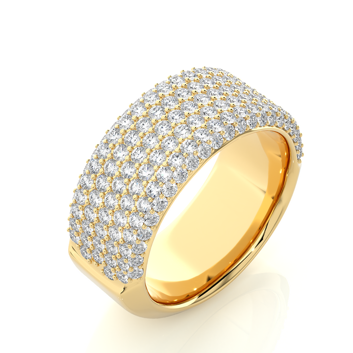 Luxurious 14K Yellow Gold Diamond Ring with 1.93ct Natural Diamond.