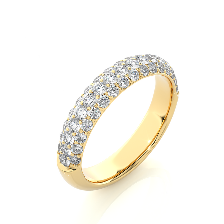 Elegant 14K Yellow Gold Diamond Ring with 0.93ct Natural Diamond.