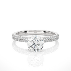 14K white gold ring with 1.14ct natural diamond