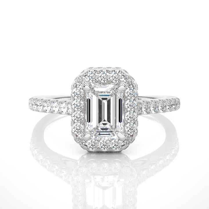 Exquisite 14K White Gold Diamond Ring with 1.44ct Natural Diamond.