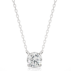 14K White Gold 1.03ct Natural Diamond Pendant