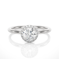 14K white gold ring with 0.5ct natural diamond