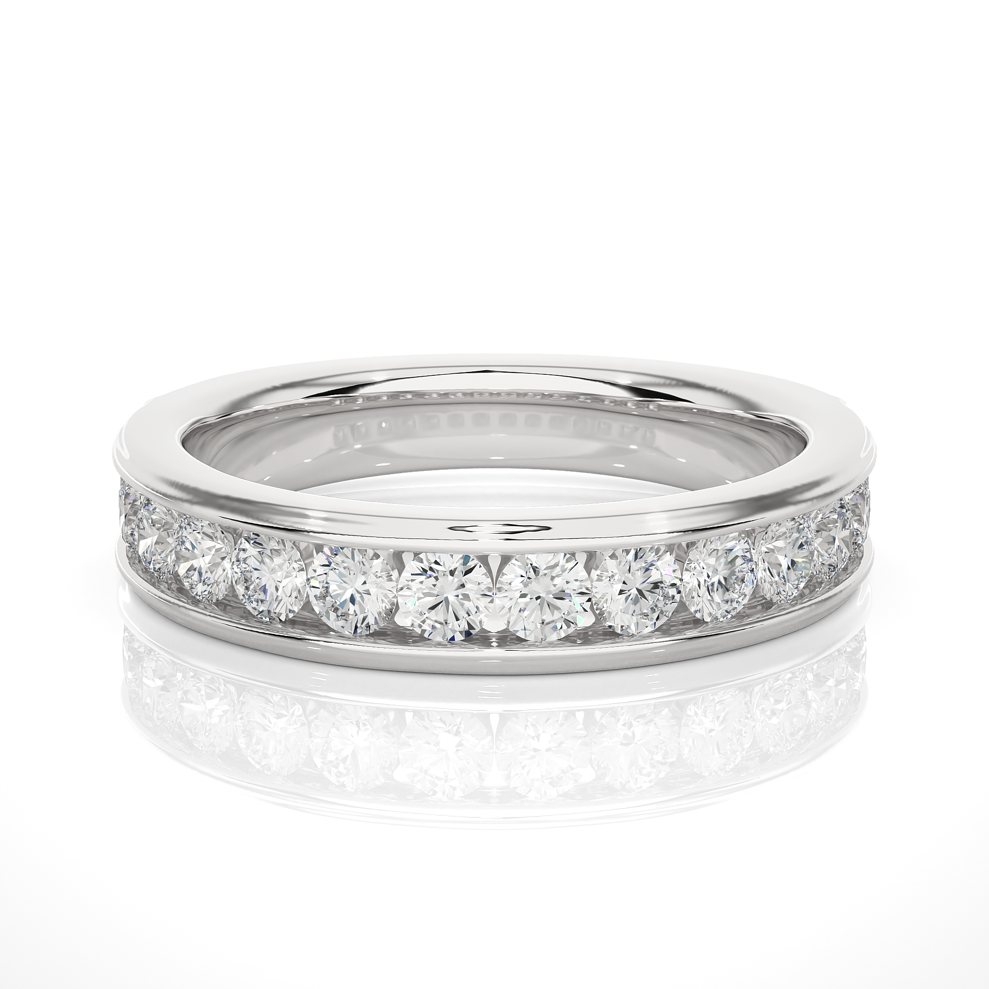 14K White Gold 0.92 ct Natural Diamond Ring.