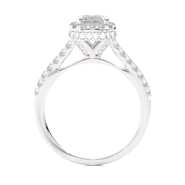 Exquisite 14K White Gold Diamond Ring with 1.44ct Natural Diamond.