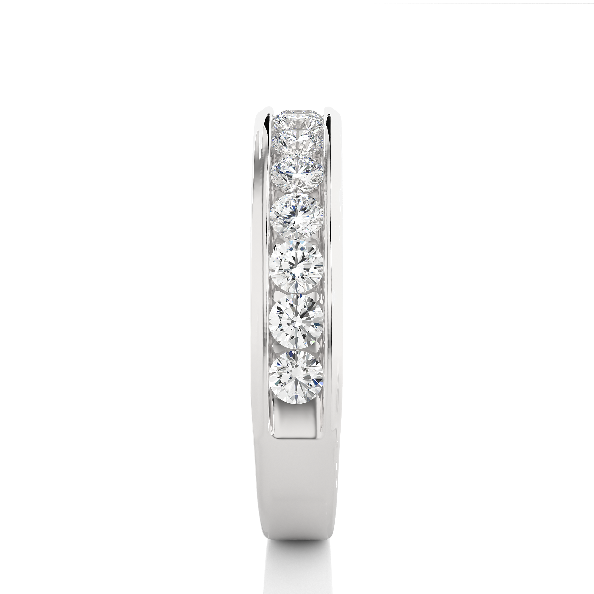 14K White Gold 0.92 ct Natural Diamond Ring.