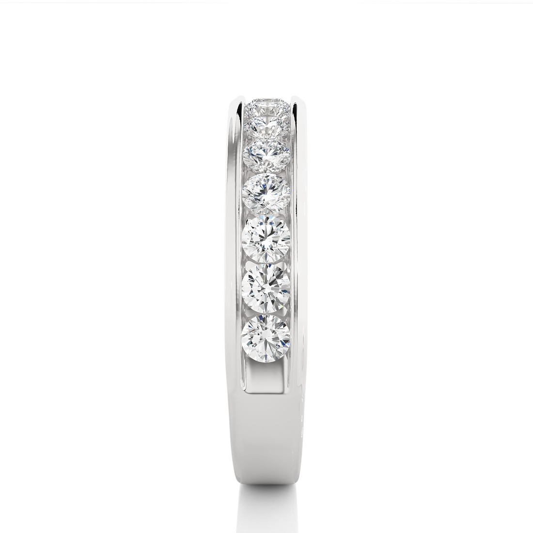 14K White Gold 0.92 ct Natural Diamond Ring.