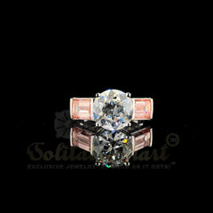 Stunning 18K White Gold Ring with 5.1ct Lab Grown Diamond