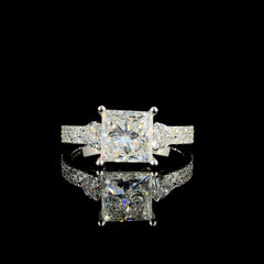 3.066ct Lab-Grown Princess Diamond Ring – Ethical Luxury, Unmatched Sparkle