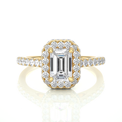 Radiant 14K Yellow Gold Diamond Ring with 1.44ct Natural Diamond