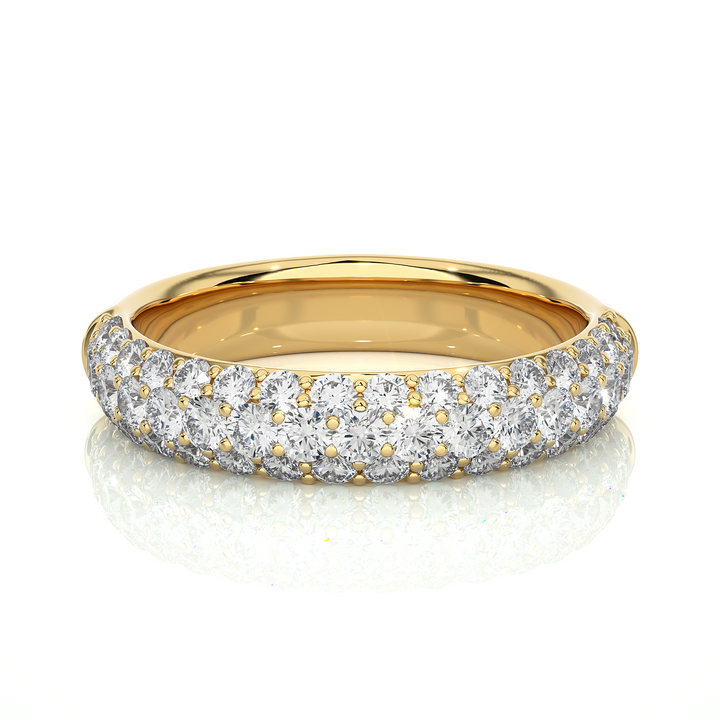 Elegant 14K Yellow Gold Diamond Ring with 0.93ct Natural Diamond.