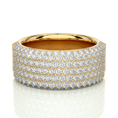 Luxurious 14K Yellow Gold Diamond Ring with 1.93ct Natural Diamond