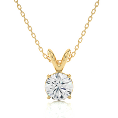 14K Yellow Gold 0.59ct Natural Diamond Pendant