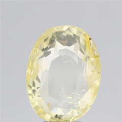 6.5 Carat (7.25 Ratti) Natural Ceylonese Yellow Sapphire - IGI/GTL Certified Oval Shaped Gemstone
