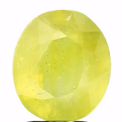 4.7ct Certified Bangkok Yellow Sapphire – Heat Treated – Brilliant Natural Beauty