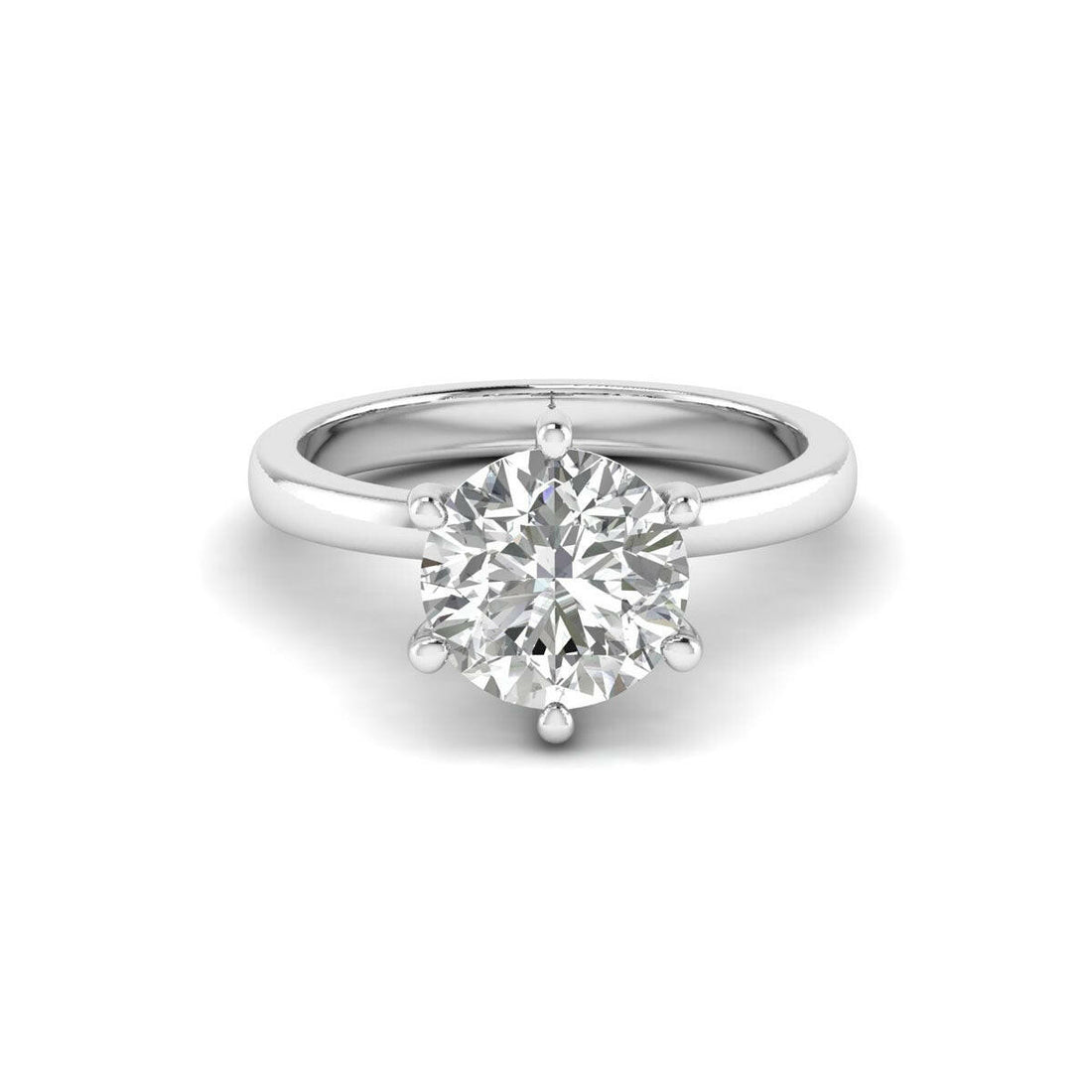 A Diamond Dream 14K White Gold 2.00ct Round Lab-Grown Ring.