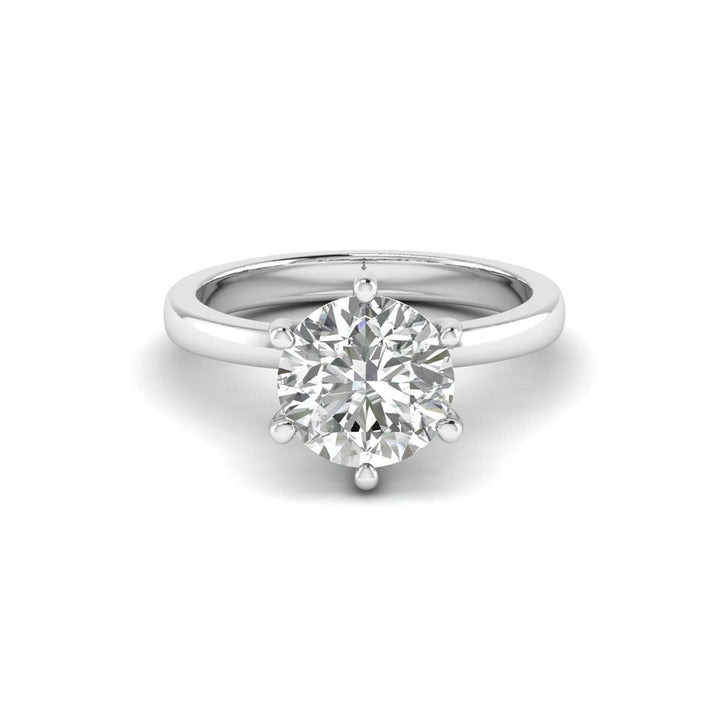 A Diamond Dream 14K White Gold 2.00ct Round Lab-Grown Ring.
