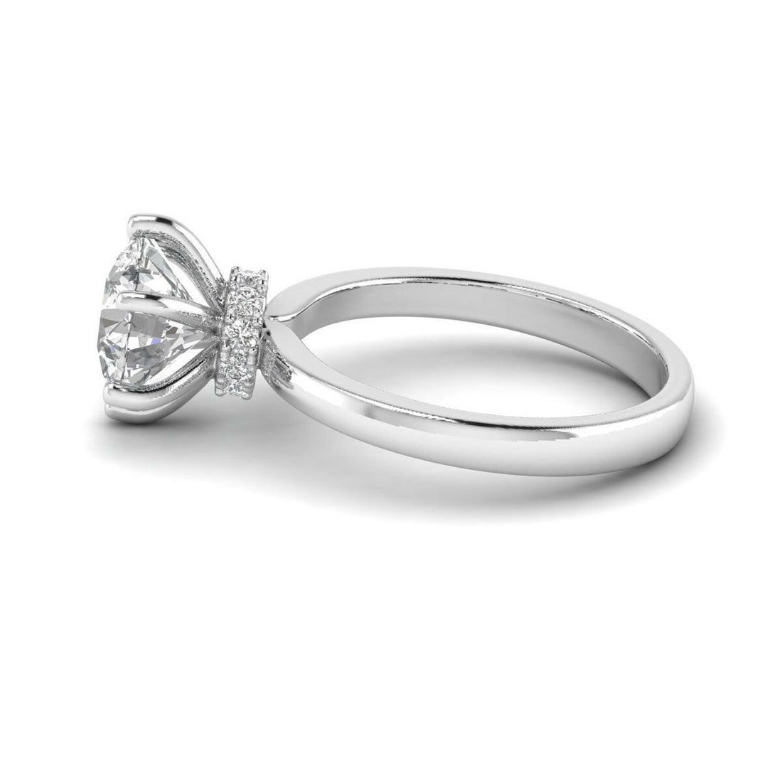 A Diamond Dream 14K White Gold 2.00ct Round Lab-Grown Ring.