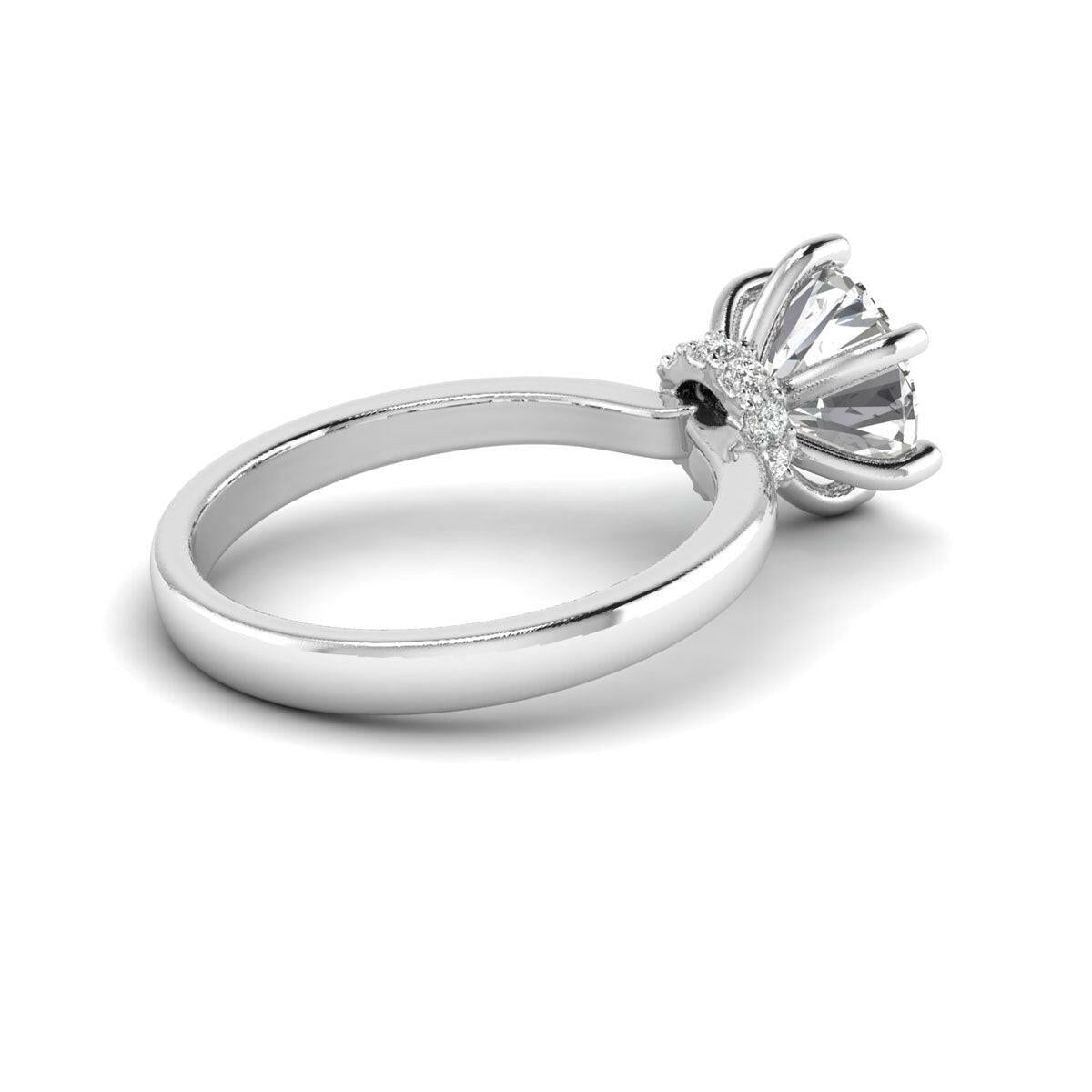 A Diamond Dream 14K White Gold 2.00ct Round Lab-Grown Ring.