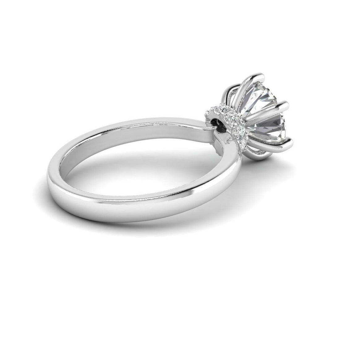 A Diamond Dream 14K White Gold 2.00ct Round Lab-Grown Ring.