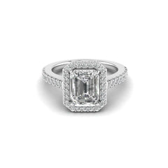 A Glimpse of Luxury 2.50ct Emerald Shape Diamond Ring in White Gold