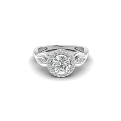 A Touch of Brilliance 1.23ct Round Lab Diamonds Ring in 14k White Gold