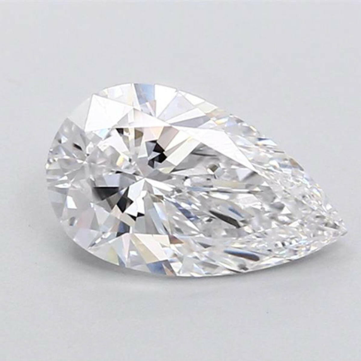 Adorn Yourself with the Astonishing 1.58 carat Pear-Shaped Lab-Created Diamond.