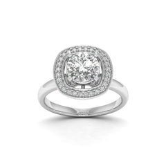 Beauty Beyond Words 1.14ct Round Lab Grown Diamond Ring In 14K White Gold