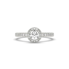 Brilliant Round Cut 0.61 carat Solitaire Lab Grown Diamond Ring