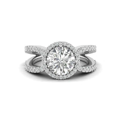 Brilliant Round Cut 2.54ct Lab Diamond Ring with 14K White Gold